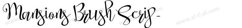 Mansions Brush Scrip字体转换
